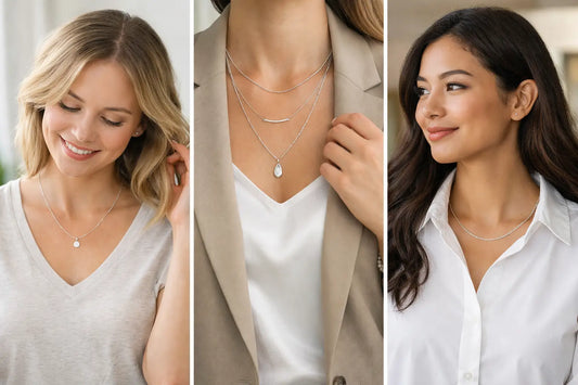 Everyday Silver Necklace Styling Examples