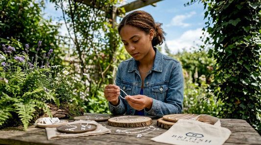 Woman examining entry-level silver jewellery