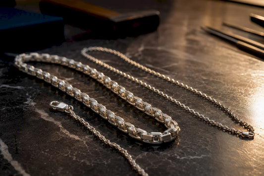 Comparison of 925 and 999 silver chains