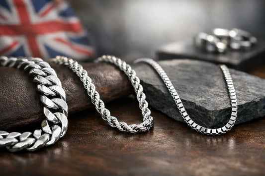 British Sterling Silver Mens Chain Guide