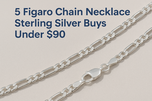 5 Figaro Chain Necklace Sterling Silver Buys Under $90