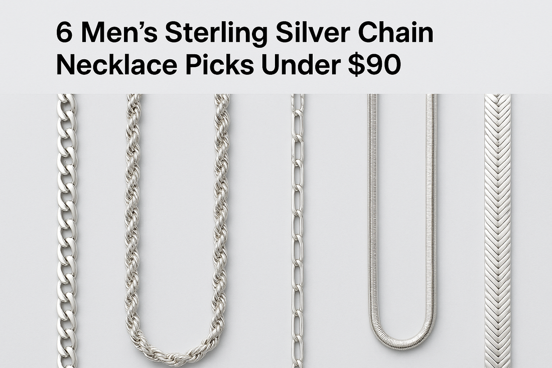 6 Men's Sterling Silver Chain Necklace Picks Under $90