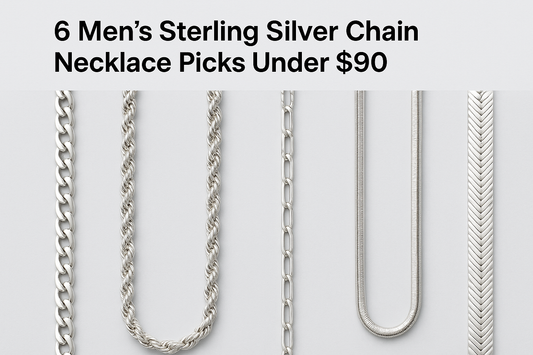 6 Men's Sterling Silver Chain Necklace Picks Under $90