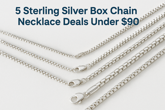 5 Sterling Silver Box Chain Necklace Deals Under $90