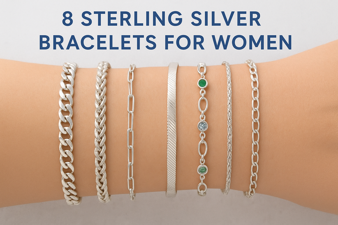 8 Sterling Silver Bracelet For Women: Chain Picks (925) Now