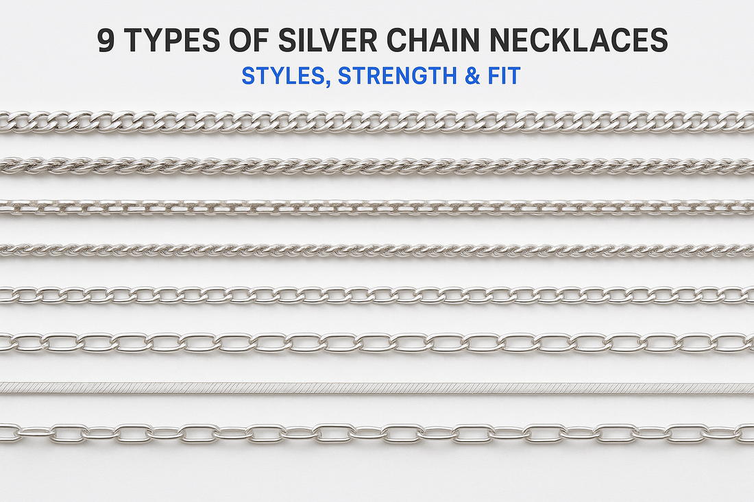 9 Types Of Silver Chain Necklaces: Styles, Strength & Fit
