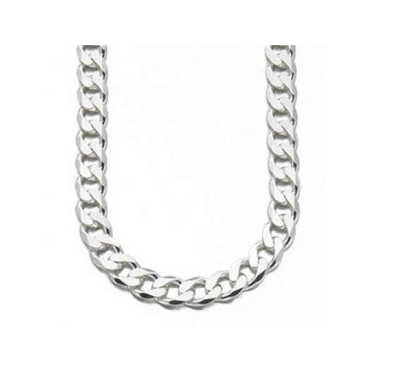 thick sterling silver 925 12mm curb chain