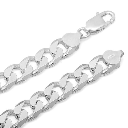 Silver chain bracelet on a white background