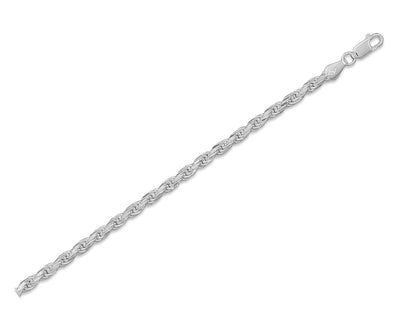 4mm Sterling Silver 925 Twisted Rope Chain Necklace – Diamond Cut Unisex Mens Womens | Multiple Lengths