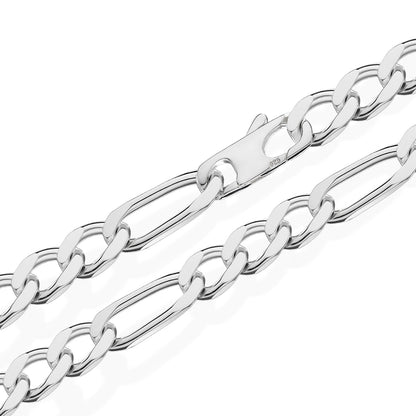 Silver chain bracelet on a white background
