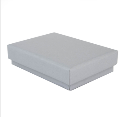 Grey rectangular box on a white background