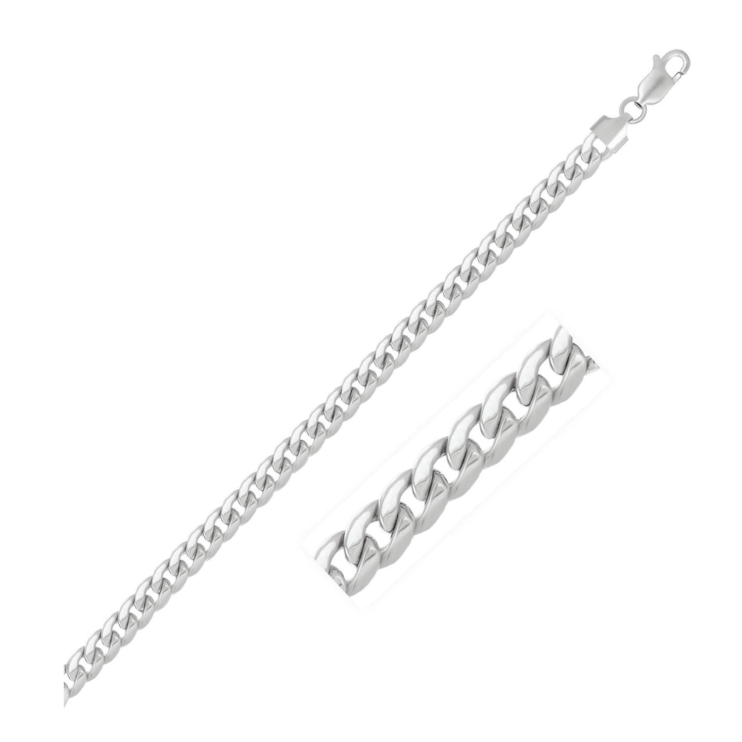  4mm sterling silver curb chain necklace diamond cut polished detail

